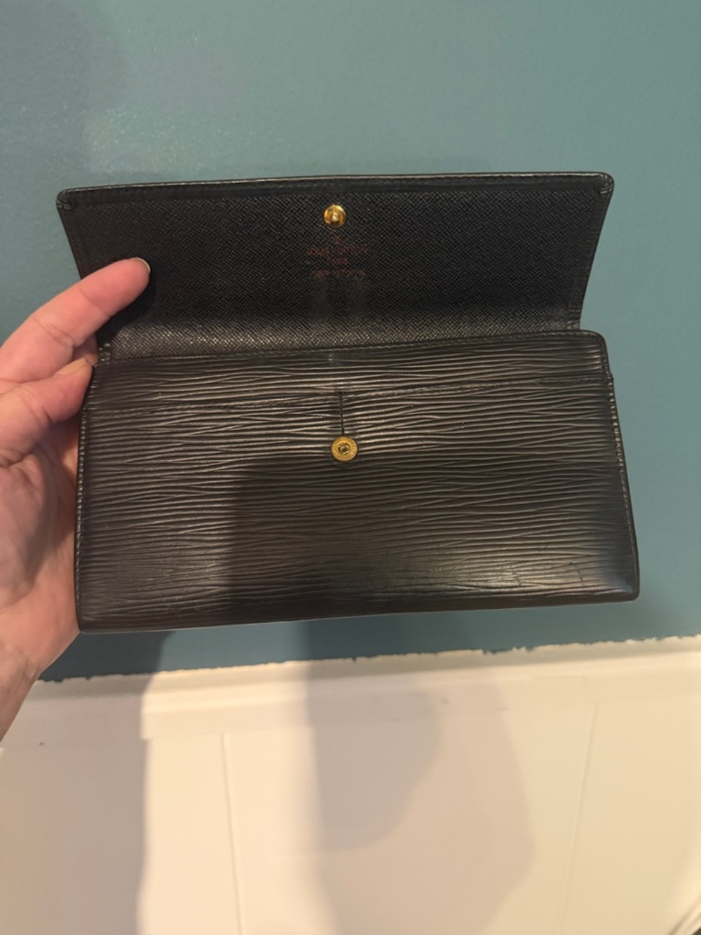 Louis Vuitton Black Textured Leather Wallet - Picture 3 of 3